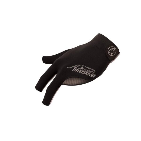 GUANTE PREDATOR NEGRO LOGO GRIS MANO IZQUIERDA